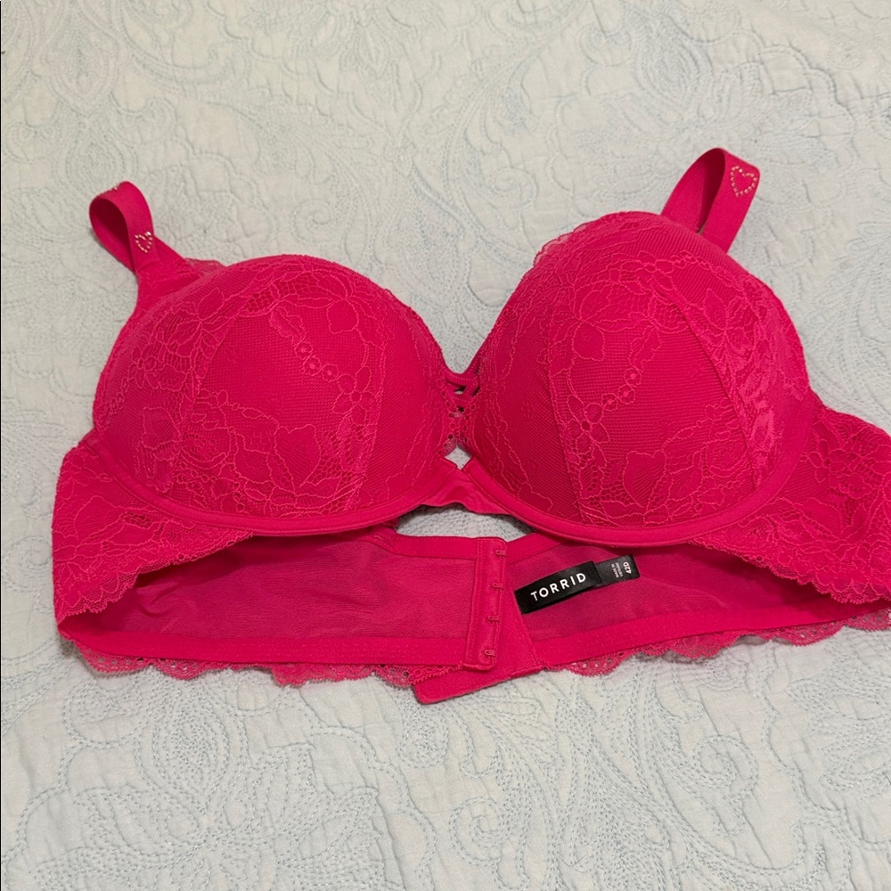 Torrid Fuchsia Lace Bra